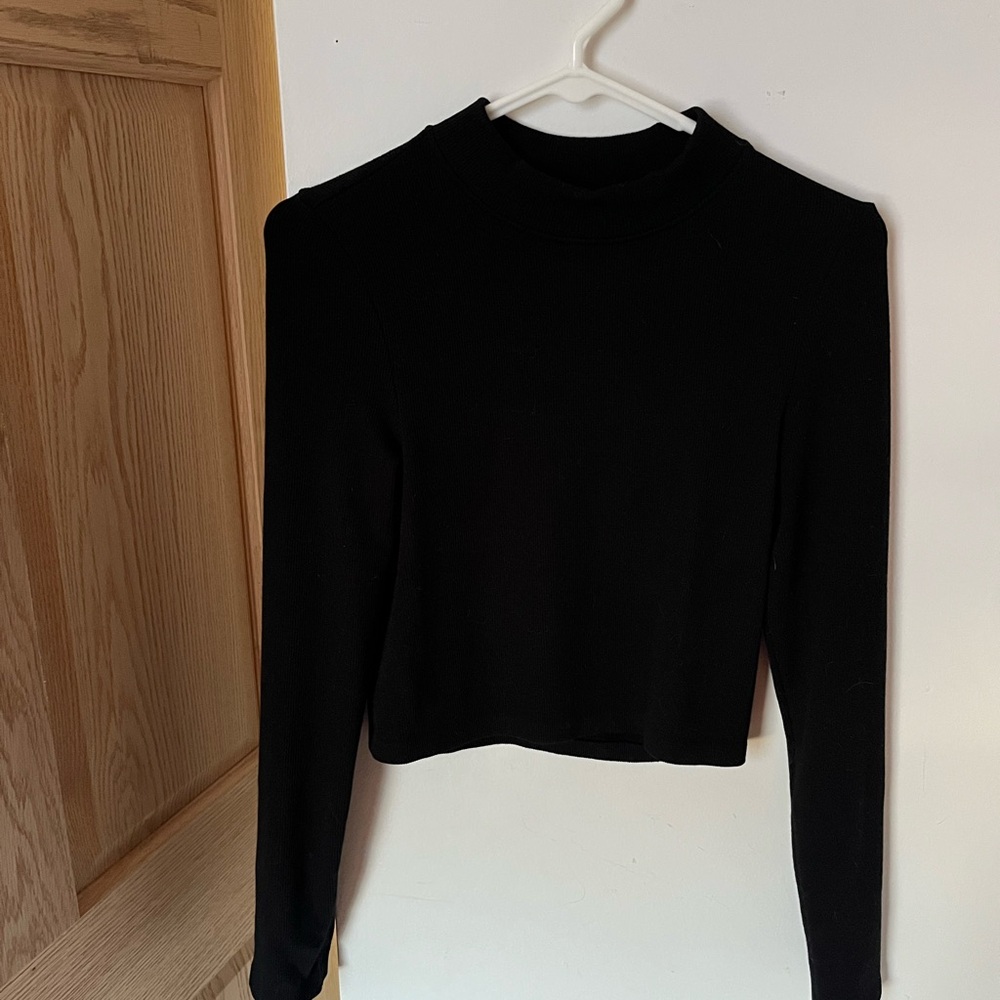 Fabletics Black Fitted Crop Bodysuit